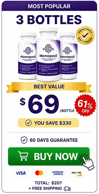 Memopezil 3-bottle supply pack