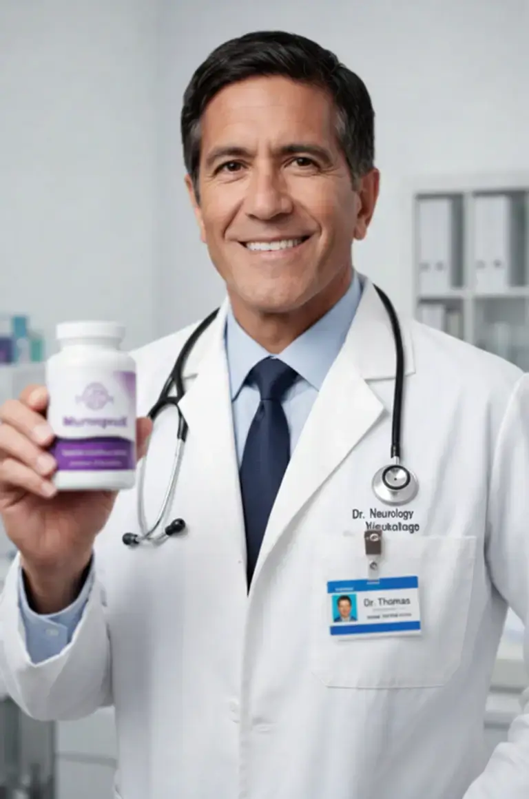 Doctor explaining how Memopezil supports brain health in adults over 60